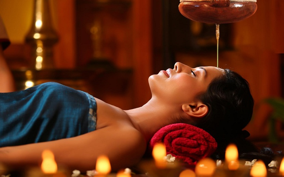 Ayurvedic herbal oil massage