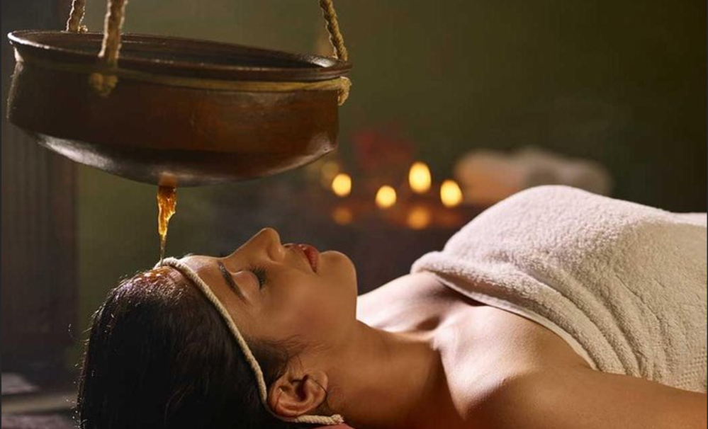 Ayurvedic herbal oil massage