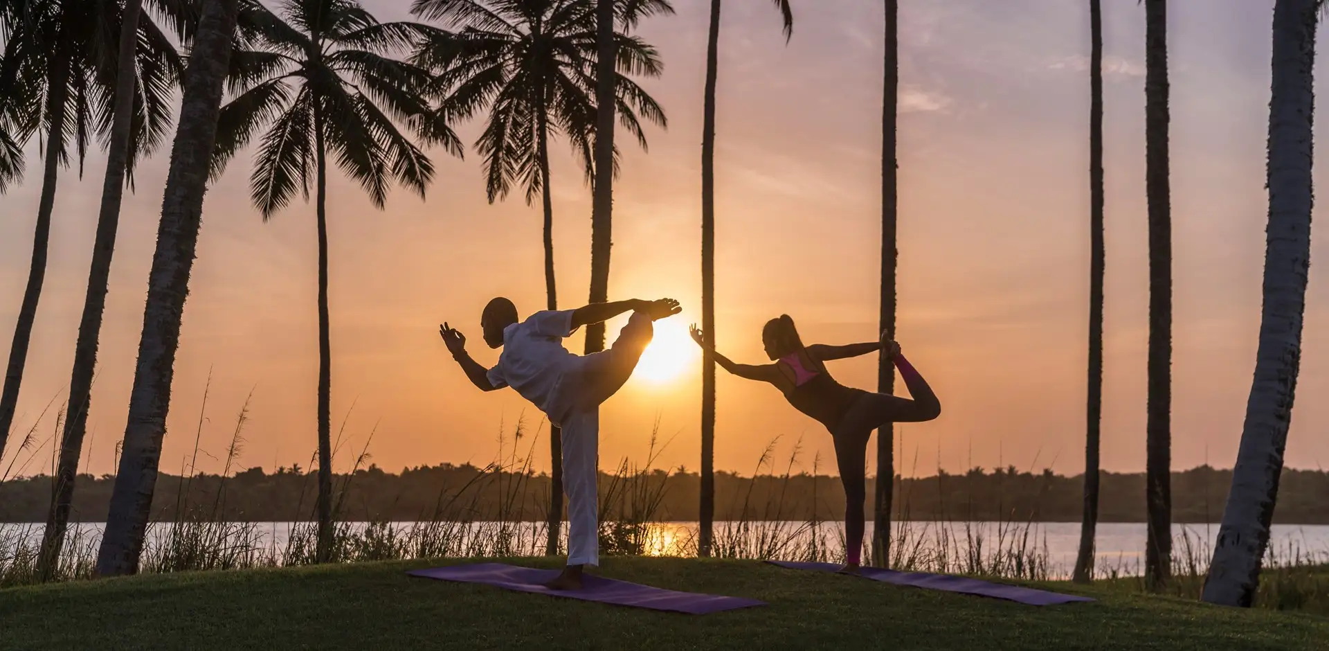 sunset yoga session
