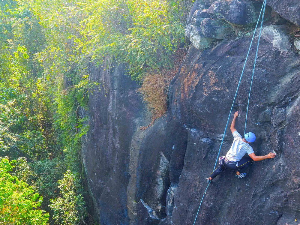 rock climbing
